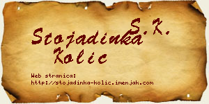 Stojadinka Kolić vizit kartica